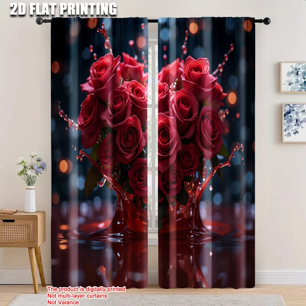 2pcs, 2D flat printing Party Window Curtains Rose of Love Versatile Polyester,Without Electricity Wall Decor Use for Living
2pcs, 2D flat printing Party Window Curtains Rose of Love Versatile Polyester,Without Electricity Wall Decor Use for Living