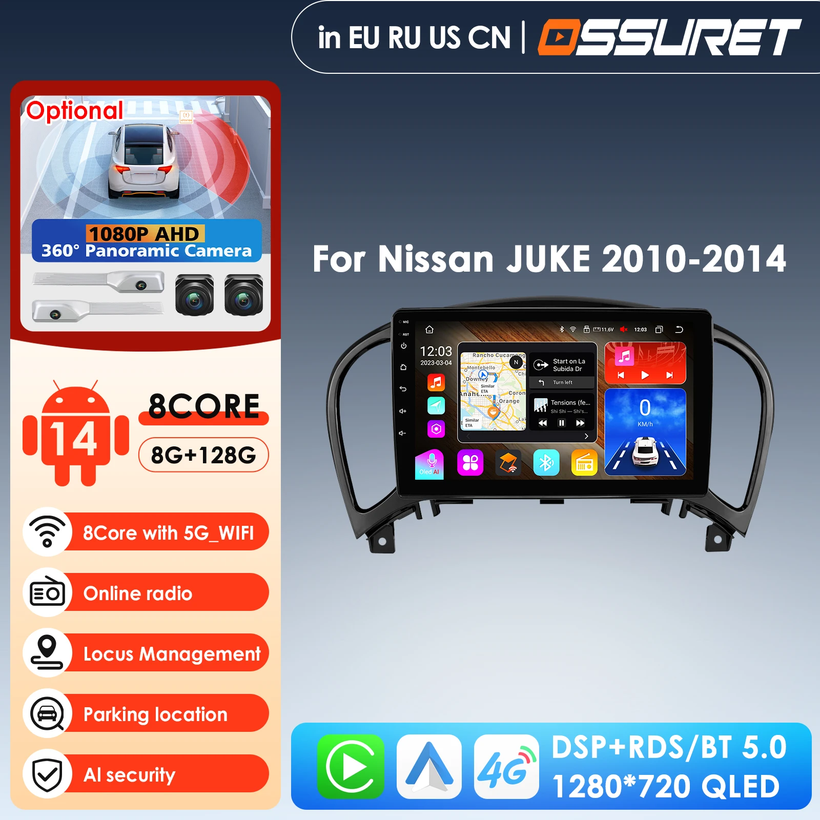 9inch Car QLED Screen 8G+128G 7862 2din Android Auto Radio for Nissan Juke YF15 2010 2011 2012 2013 2014 Navigation Multimedia
9inch Car QLED Screen 8G+128G 7862 2din Android Auto Radio for Nissan Juke YF15 2010 2011 2012 2013 2014 Navigation Multimedia