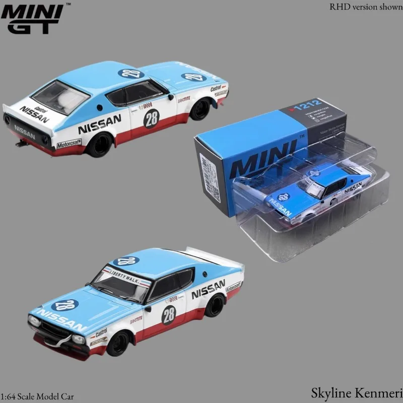 MINIGT 1:64 Nissan S30 LBWK concept modified race car #1212, metal die-cast car model, boys gift, adult collection ornaments.
MINIGT 1:64 Nissan S30 LBWK concept modified race car #1212, metal die-cast car model, boys gift, adult collection ornaments.