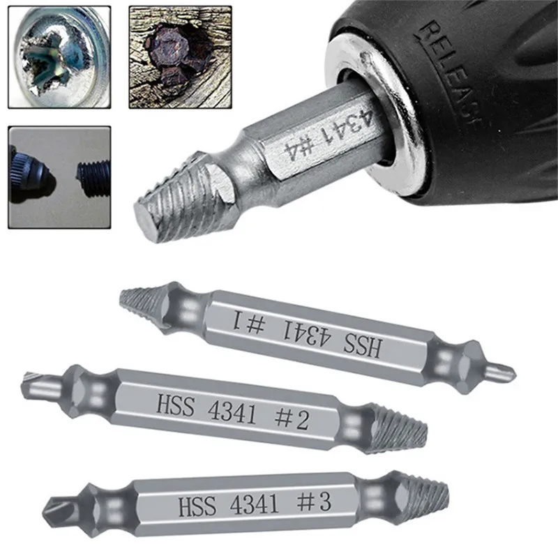 4341 High Speed Steel Double Head Screw Extractor, Broken Bolt Stripped Screw Remover Set for Damaged Fastener Removal
4341 High Speed Steel Double Head Screw Extractor, Broken Bolt Stripped Screw Remover Set for Damaged Fastener Removal