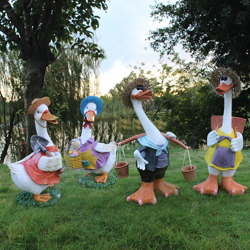 Villa courtyard decoration cartoon animal ornament simulation duck entry garden layout garden landscape sculpture
Villa courtyard decoration cartoon animal ornament simulation duck entry garden layout garden landscape sculpture