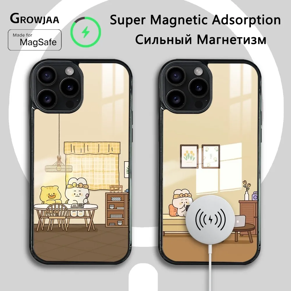 Fashion Anime Cute Rabbit Phone Case For iPhone 16 15 14 13 12 11 Pro Max Plus Mini Magsafe Mirror Wireless Magnetic Cover
Fashion Anime Cute Rabbit Phone Case For iPhone 16 15 14 13 12 11 Pro Max Plus Mini Magsafe Mirror Wireless Magnetic Cover