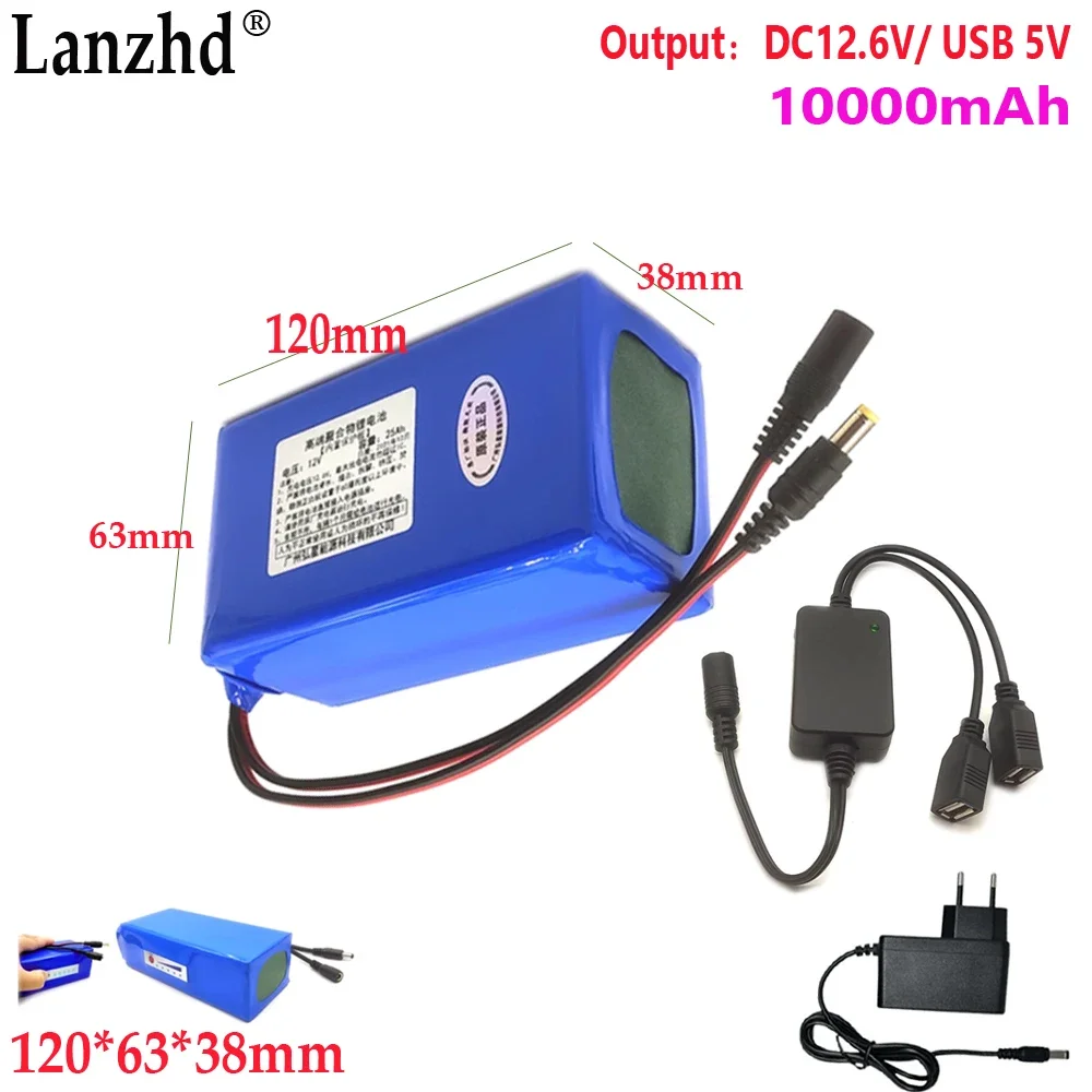 12V Li Polymer pack For Outdoor camera external compatible with Two USB 5V parking monitoring external battery 10Ah with charger
12V Li Polymer pack For Outdoor camera external compatible with Two USB 5V parking monitoring external battery 10Ah with charger