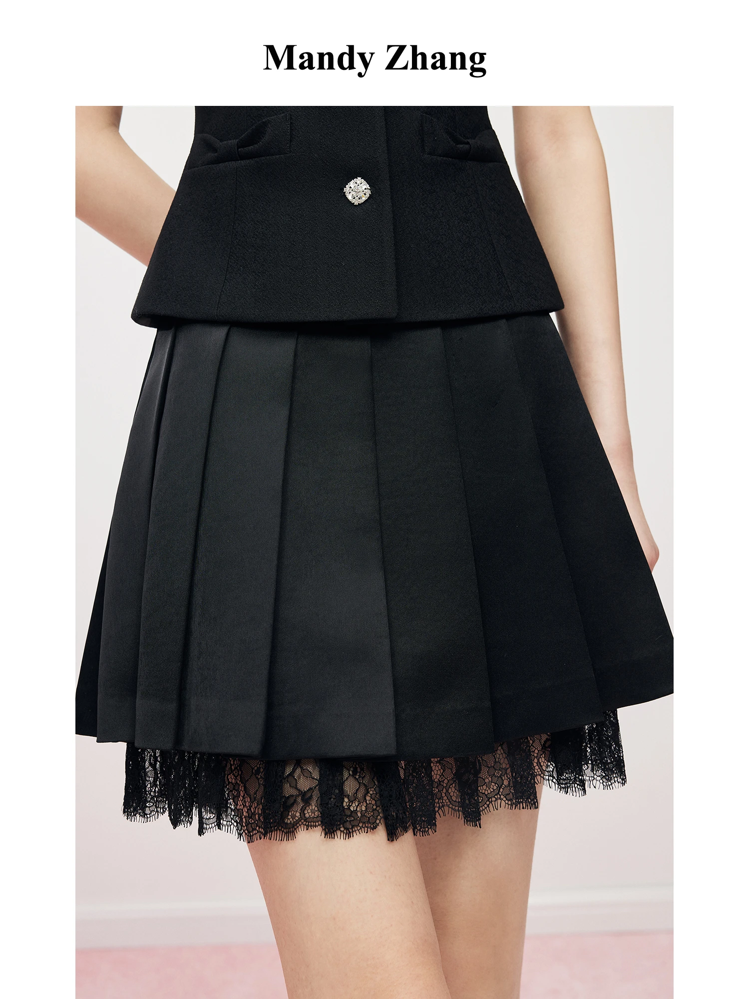 Elegant Lace Splicing Half Skirt Women's Summer High Waist Gauzy Skirt Luxury Design Sensation MandyZhang Polyester Fiber
Elegant Lace Splicing Half Skirt Women's Summer High Waist Gauzy Skirt Luxury Design Sensation MandyZhang Polyester Fiber
