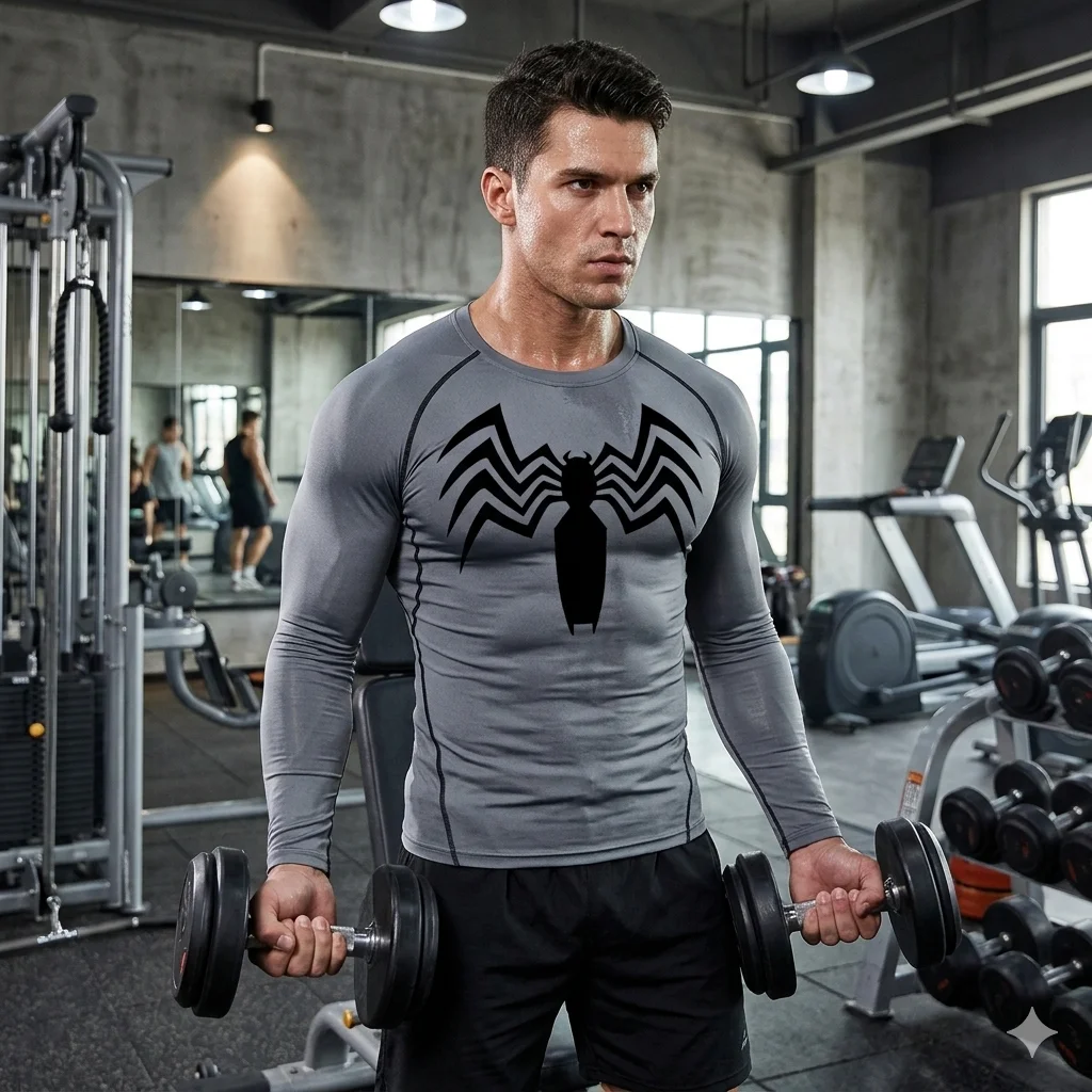 Running T-Shirt Men's Compression Long-sleeved Shirt Gym Workout TopQuick-drying Sportswear Rashgarda MMA Jogging Sport 2026
Running T-Shirt Men's Compression Long-sleeved Shirt Gym Workout TopQuick-drying Sportswear Rashgarda MMA Jogging Sport 2026