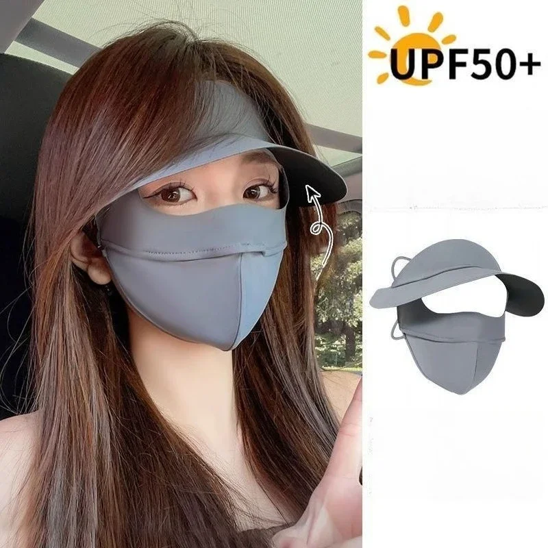 Summer One-piece Face Sunscreen Sunshade Ice Silk Mask Riding Anti-ultraviolet Face Mask Female Sunshade Hat Mask Integrated
Summer One-piece Face Sunscreen Sunshade Ice Silk Mask Riding Anti-ultraviolet Face Mask Female Sunshade Hat Mask Integrated