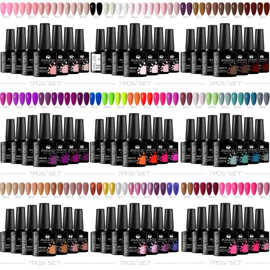 7pcs 8ml Gel Nail Polish Set Summer Colorful Glitter Semi Permanent UV LED Gel Polish Set Pink Blue Soak Off Nail Art Varnish
7pcs 8ml Gel Nail Polish Set Summer Colorful Glitter Semi Permanent UV LED Gel Polish Set Pink Blue Soak Off Nail Art Varnish