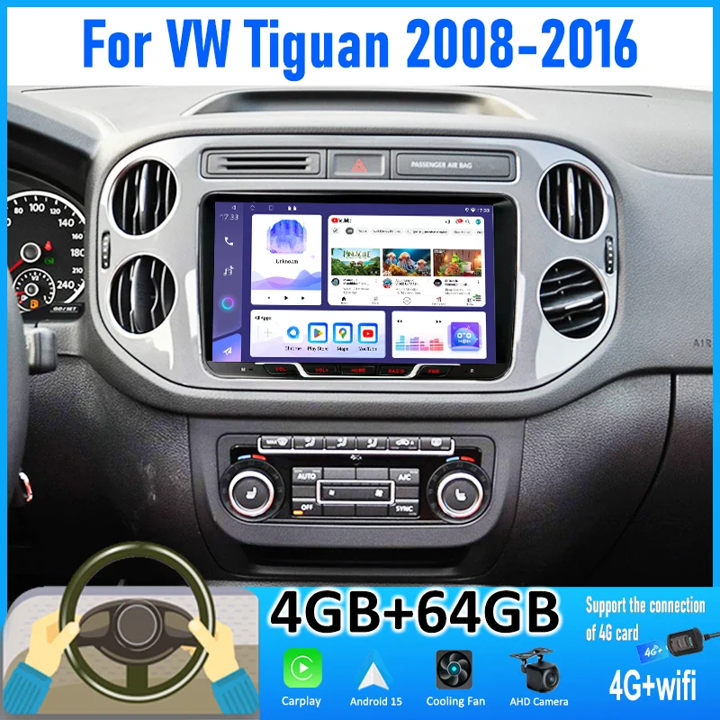 9'' 4+64GB For VW Tiguan 2008-2016 Car Radio Android 15 Auto Support Wireless Apple Carplay 4G+WIFI 2DIN Rear Camera Head Unit
9'' 4+64GB For VW Tiguan 2008-2016 Car Radio Android 15 Auto Support Wireless Apple Carplay 4G+WIFI 2DIN Rear Camera Head Unit