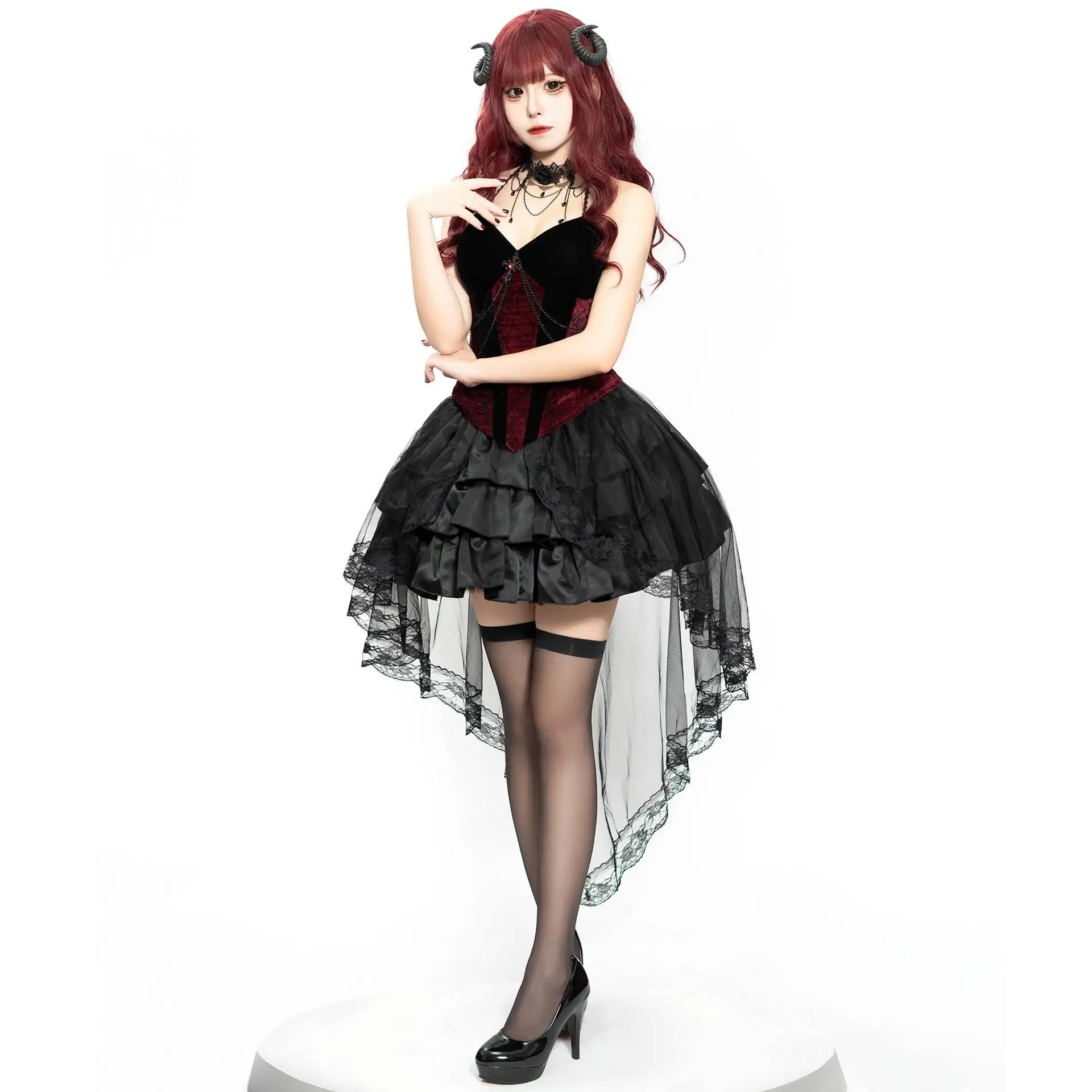 SXL loween Court Duch k Gothic Cosplay Costume Devil Witch Outfit Women's Traditional Stage Clothing
SXL loween Court Duch k Gothic Cosplay Costume Devil Witch Outfit Women's Traditional Stage Clothing