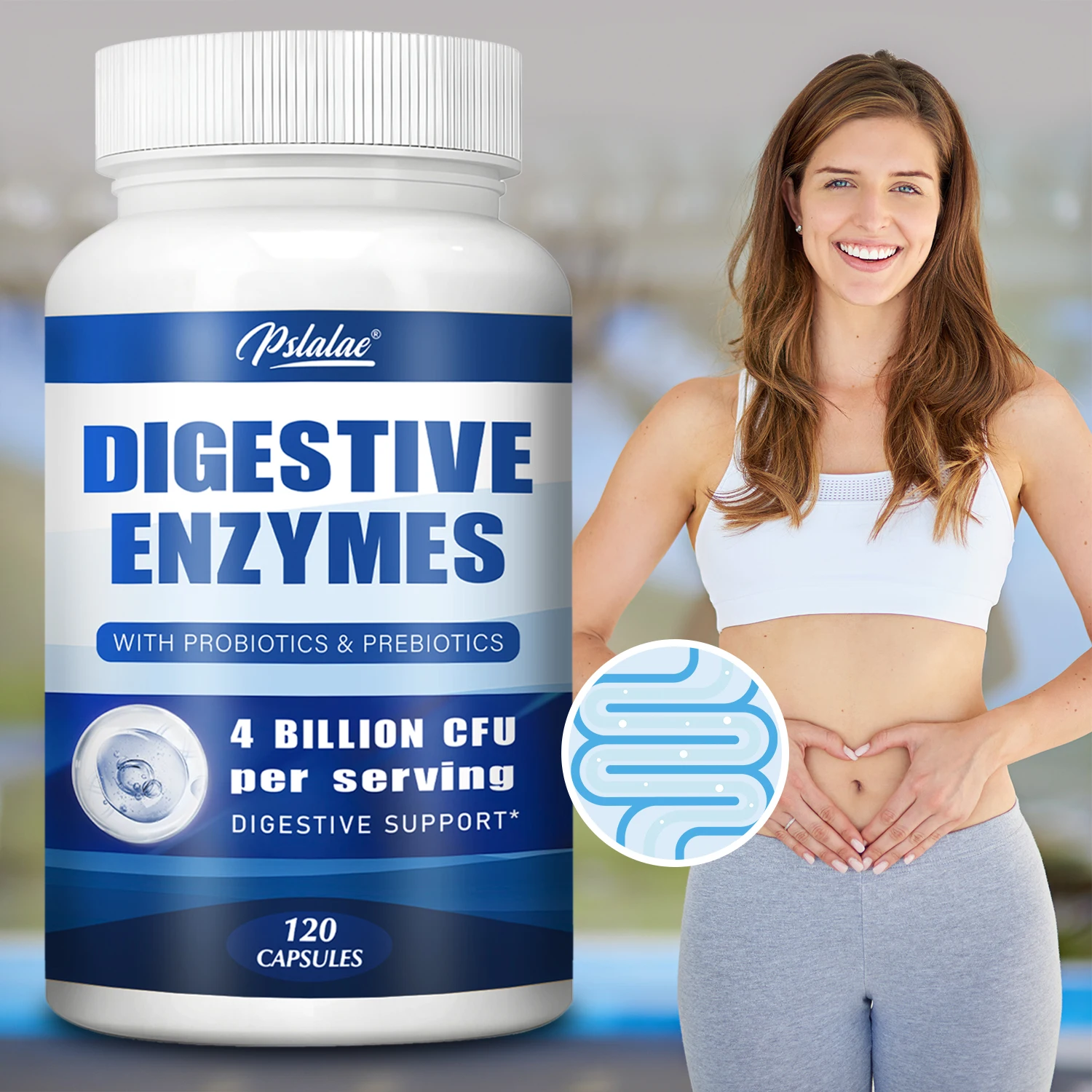 Digestive Enzymes - Multiple Enzymes, Prebiotics & Probiotics - Gas Relief,Promote Digestive Health - 120 Capsules
Digestive Enzymes - Multiple Enzymes, Prebiotics & Probiotics - Gas Relief,Promote Digestive Health - 120 Capsules