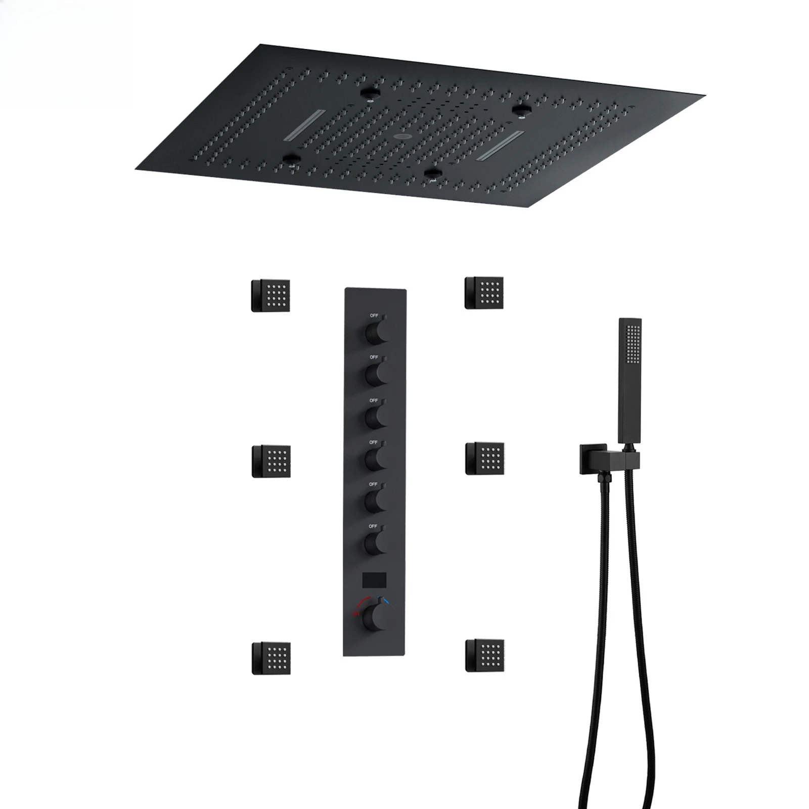 Shower set Household embedded shower head Bathroom multi-functional hot and cold shower rain faucet
Shower set Household embedded shower head Bathroom multi-functional hot and cold shower rain faucet