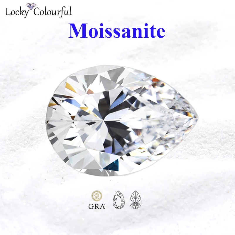 Moissanite D Color Pear Cut Top Quality Charms Beads for Diy Jewelry Making Necklace Pendant Main Materials with GRA Certificate
Moissanite D Color Pear Cut Top Quality Charms Beads for Diy Jewelry Making Necklace Pendant Main Materials with GRA Certificate