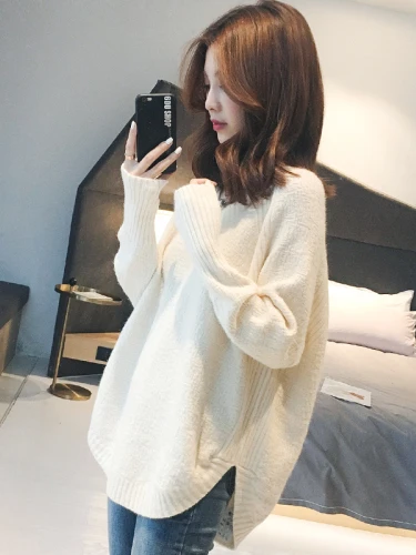 Loose Women's V-Ne Sweater Faionable Autumn Winter New Sle Korean Sle Knitted Top Outerwear Lazy Sle Base Layer
Loose Women's V-Ne Sweater Faionable Autumn Winter New Sle Korean Sle Knitted Top Outerwear Lazy Sle Base Layer