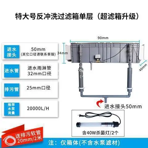 Fish pond backwash filter filter box Koi pond courtyard pond algae removal water circulation filter
Fish pond backwash filter filter box Koi pond courtyard pond algae removal water circulation filter