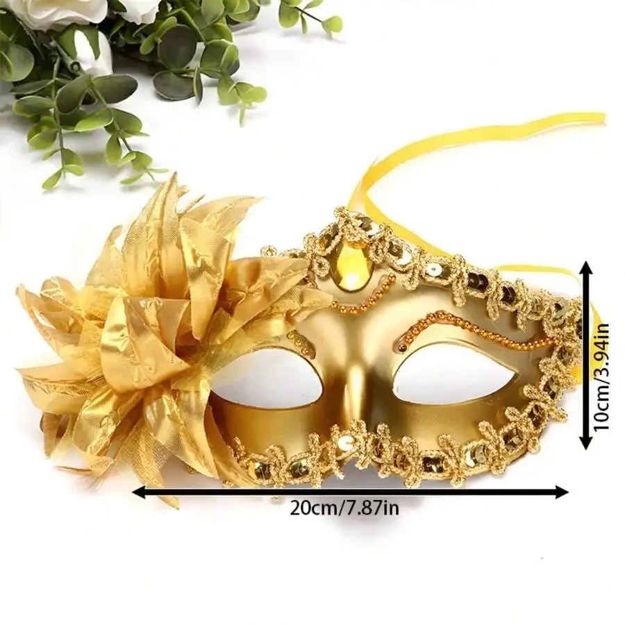 Elegant Venetian Masquerade Mask With Floral Decoration For Women Halloween Mardi Gras Costume Party
Elegant Venetian Masquerade Mask With Floral Decoration For Women Halloween Mardi Gras Costume Party