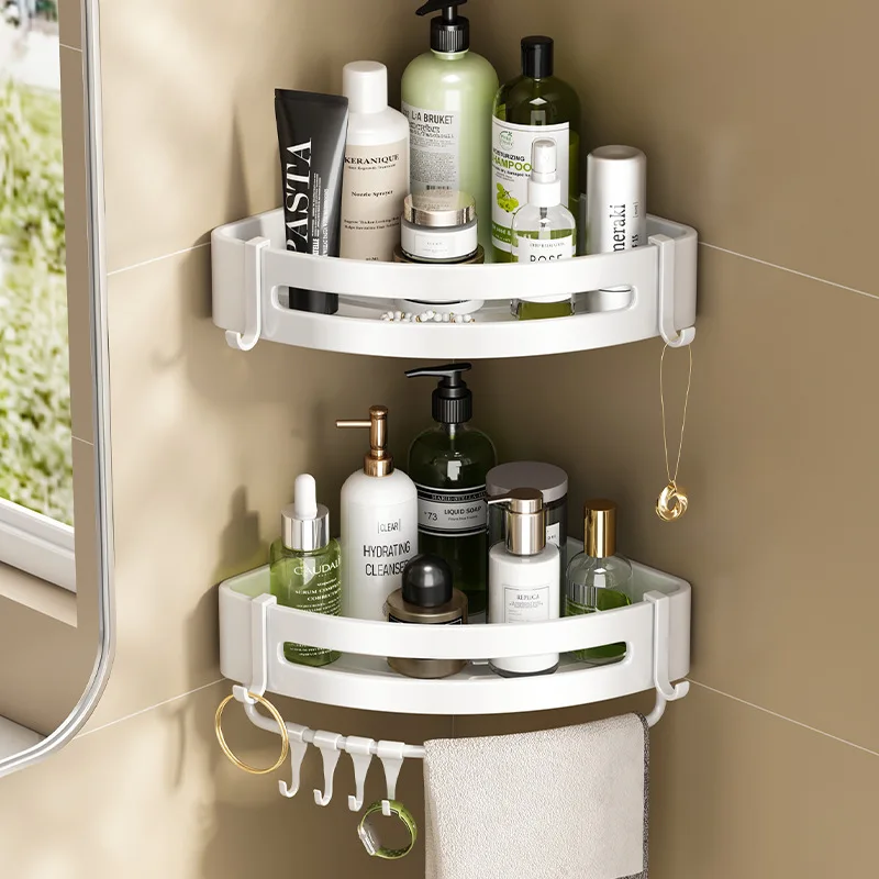 White Bathroom Storage Rack Wall-mounted Toilet Washroom Washstand Non-perforated Triangle Storage Rack
White Bathroom Storage Rack Wall-mounted Toilet Washroom Washstand Non-perforated Triangle Storage Rack