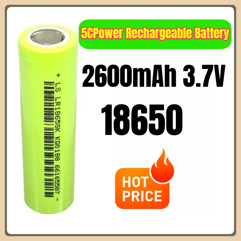 18650 2600mAh 3.7V 5CPower Rechargeable Battery
18650 2600mAh 3.7V 5CPower Rechargeable Battery