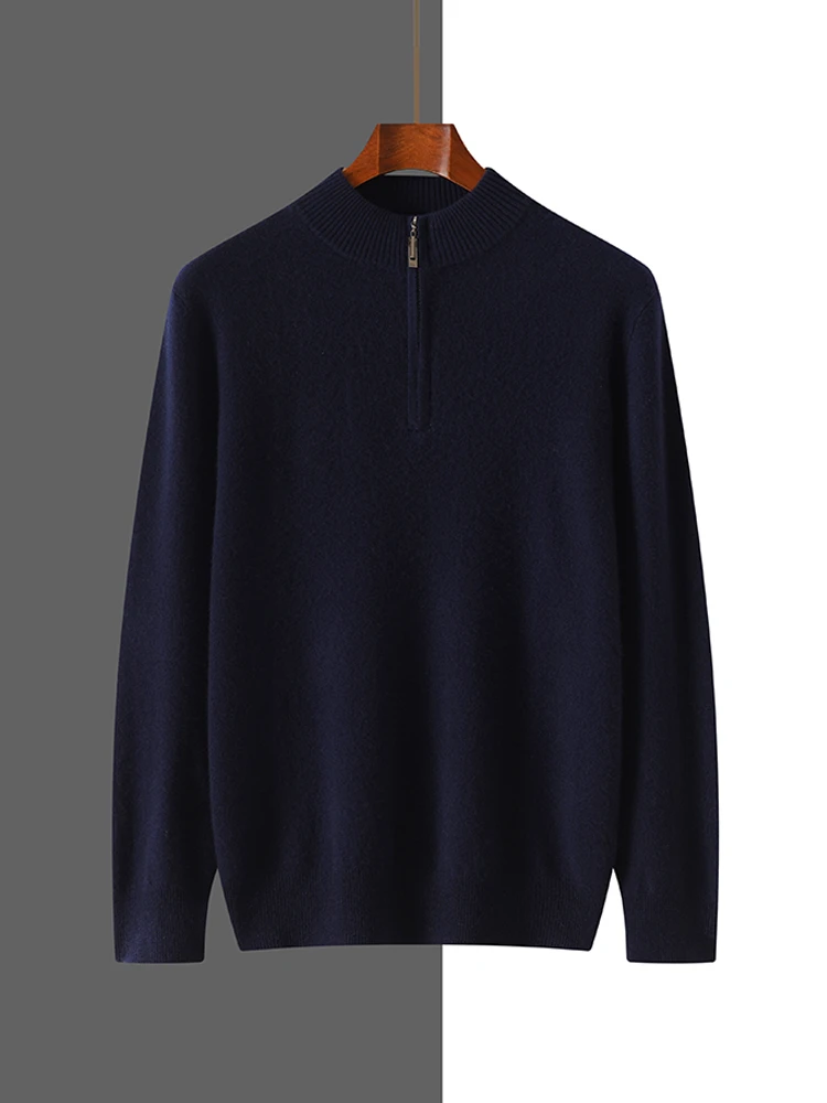 Мужской свитер на молнии из 100% кашемира, однотонный, осенне-зимний, вязаный пуловер, мягкий, теплый, повседневный, модный мужской топ
Мужской свитер на молнии из 100% кашемира, однотонный, осенне-зимний, вязаный пуловер, мягкий, теплый, повседневный, модный мужской топ