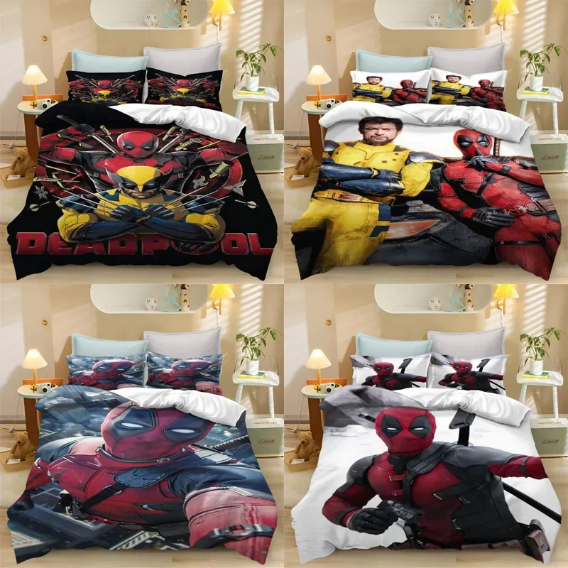 Deadpool and Wolverine Bedding Set Quilt Cover Pillowcase Anime Decoration Bed Spead Bedroom Duvet Cover Bedding Suit Kids Gift
Deadpool and Wolverine Bedding Set Quilt Cover Pillowcase Anime Decoration Bed Spead Bedroom Duvet Cover Bedding Suit Kids Gift