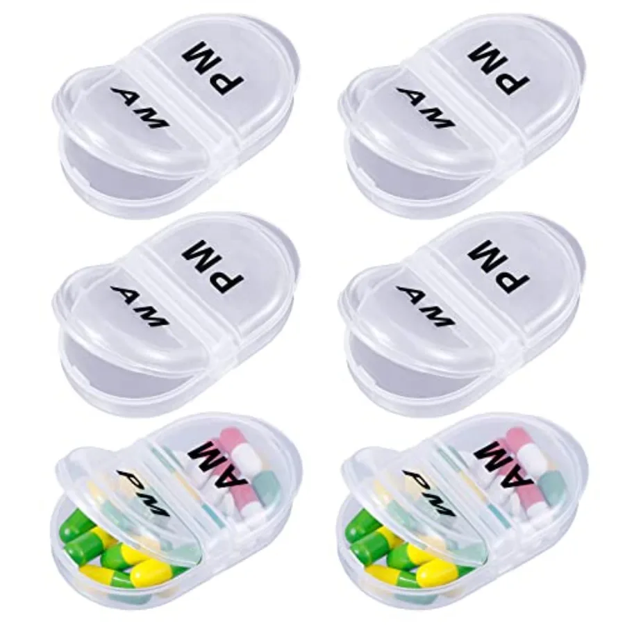 6 Pack Pill Organizer ket Small older Am Pm Pill Portable Two Compartment Round Travel 2 Times a Day tamin Medicat plement Clea
6 Pack Pill Organizer ket Small older Am Pm Pill Portable Two Compartment Round Travel 2 Times a Day tamin Medicat plement Clea