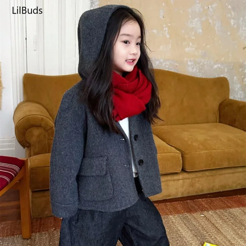 2024 Korean Kids Girls Top Clothing Wool Double-Sided Velvet Handmade Children's Coat Hooded Clothes Outerwear Matching Winter
2024 Korean Kids Girls Top Clothing Wool Double-Sided Velvet Handmade Children's Coat Hooded Clothes Outerwear Matching Winter