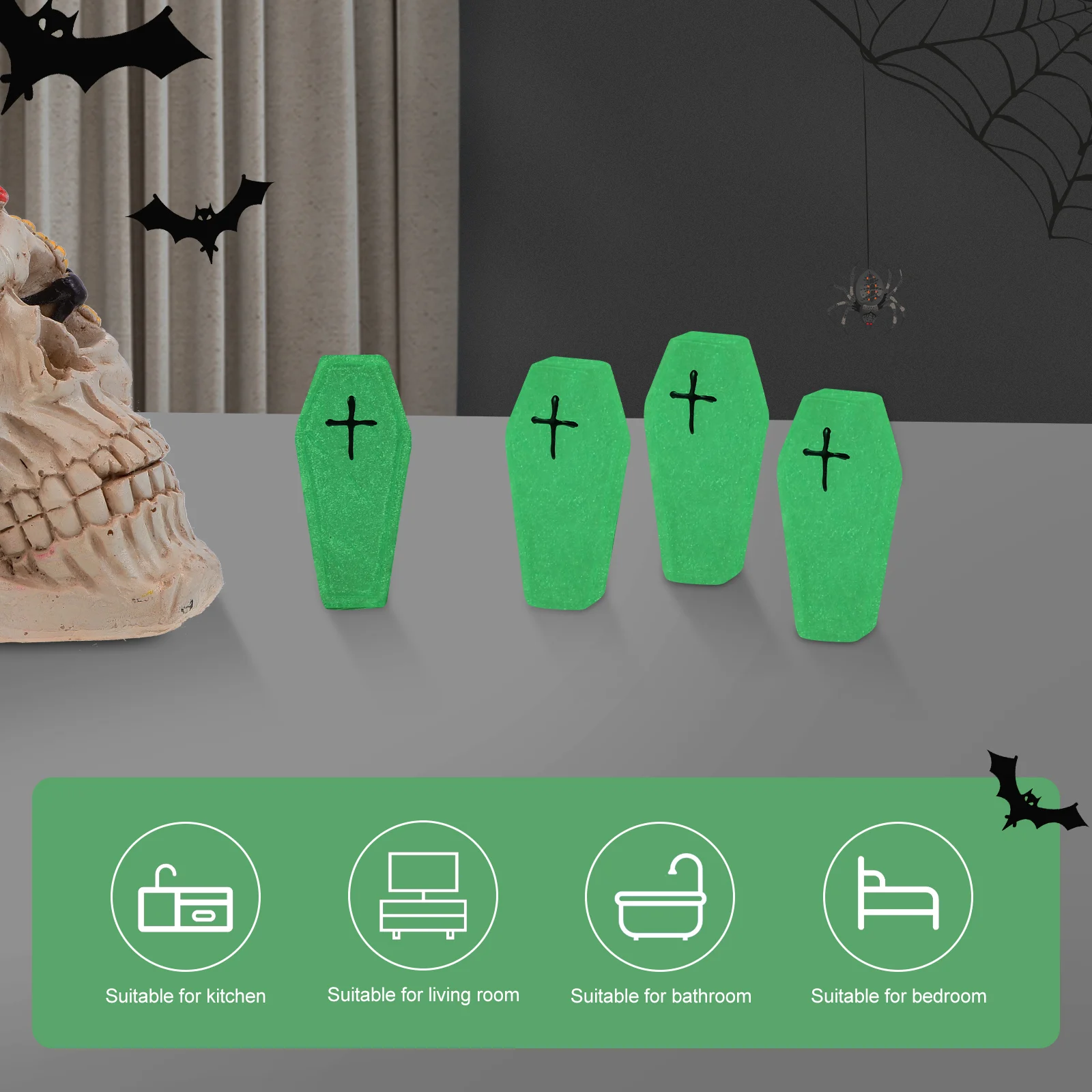 4pcs Night Glow Cross Coffin Resin naments Halloween Decor Supplies Artificial Coffin Toy Miniatures Home Accessories Layout
4pcs Night Glow Cross Coffin Resin naments Halloween Decor Supplies Artificial Coffin Toy Miniatures Home Accessories Layout