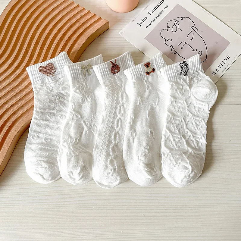 5 Pairs Cartoon Women Cute Cotton White Socks Set Spring Summer Lady Girl Bear Cat Kawaii Short Sock For Women Wholesale
5 Pairs Cartoon Women Cute Cotton White Socks Set Spring Summer Lady Girl Bear Cat Kawaii Short Sock For Women Wholesale
