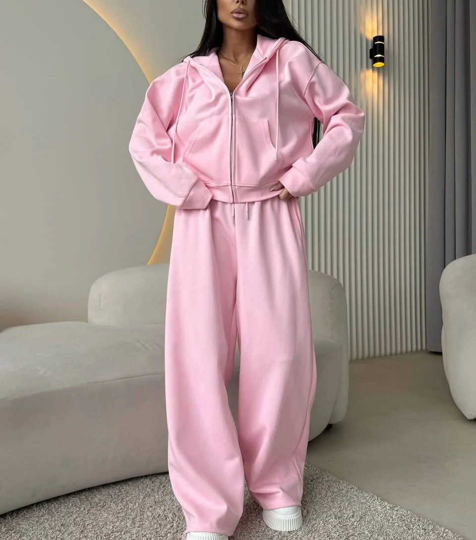 2025 sequined jumpsuit, women's, two-piece set, design style: Y2K sportswear, solid color long-sleeved zipper cardigan sweatshi
2025 sequined jumpsuit, women's, two-piece set, design style: Y2K sportswear, solid color long-sleeved zipper cardigan sweatshi