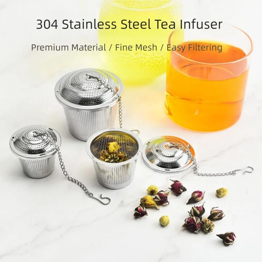 Fine Mesh Stainless Steel Tea Infuser Extended Chain Swivel Lock Tea Leaves Strainer Rustproof with Hanging Hook
Fine Mesh Stainless Steel Tea Infuser Extended Chain Swivel Lock Tea Leaves Strainer Rustproof with Hanging Hook