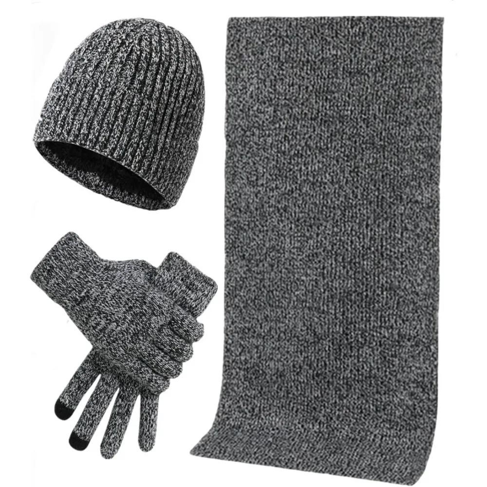 Мужская зимняя шапка, шарф, перчатки, комплект для мужчин, 3-х шт., противоскользящие перчатки с сенсорным экраном, вязаные эластичные шапки-бини и комплект длинных шарфов
Мужская зимняя шапка, шарф, перчатки, комплект для мужчин, 3-х шт., противоскользящие перчатки с сенсорным экраном, вязаные эластичные шапки-бини и комплект длинных шарфов