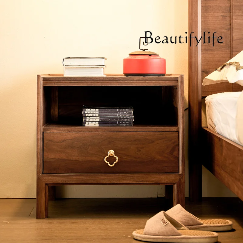 Solid wood bedside table Light luxury Chinese black walnut bedside table Bedroom bedside locker
Solid wood bedside table Light luxury Chinese black walnut bedside table Bedroom bedside locker