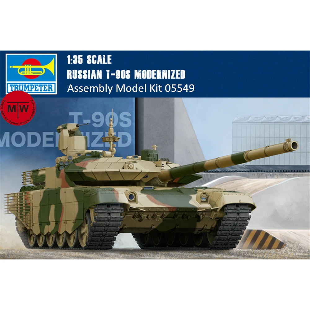 Trumpeter 05549 1/35 Scale Russian T-90S Modernized Military Tank Plastic Assembly Model Building Kits
Trumpeter 05549 1/35 Scale Russian T-90S Modernized Military Tank Plastic Assembly Model Building Kits