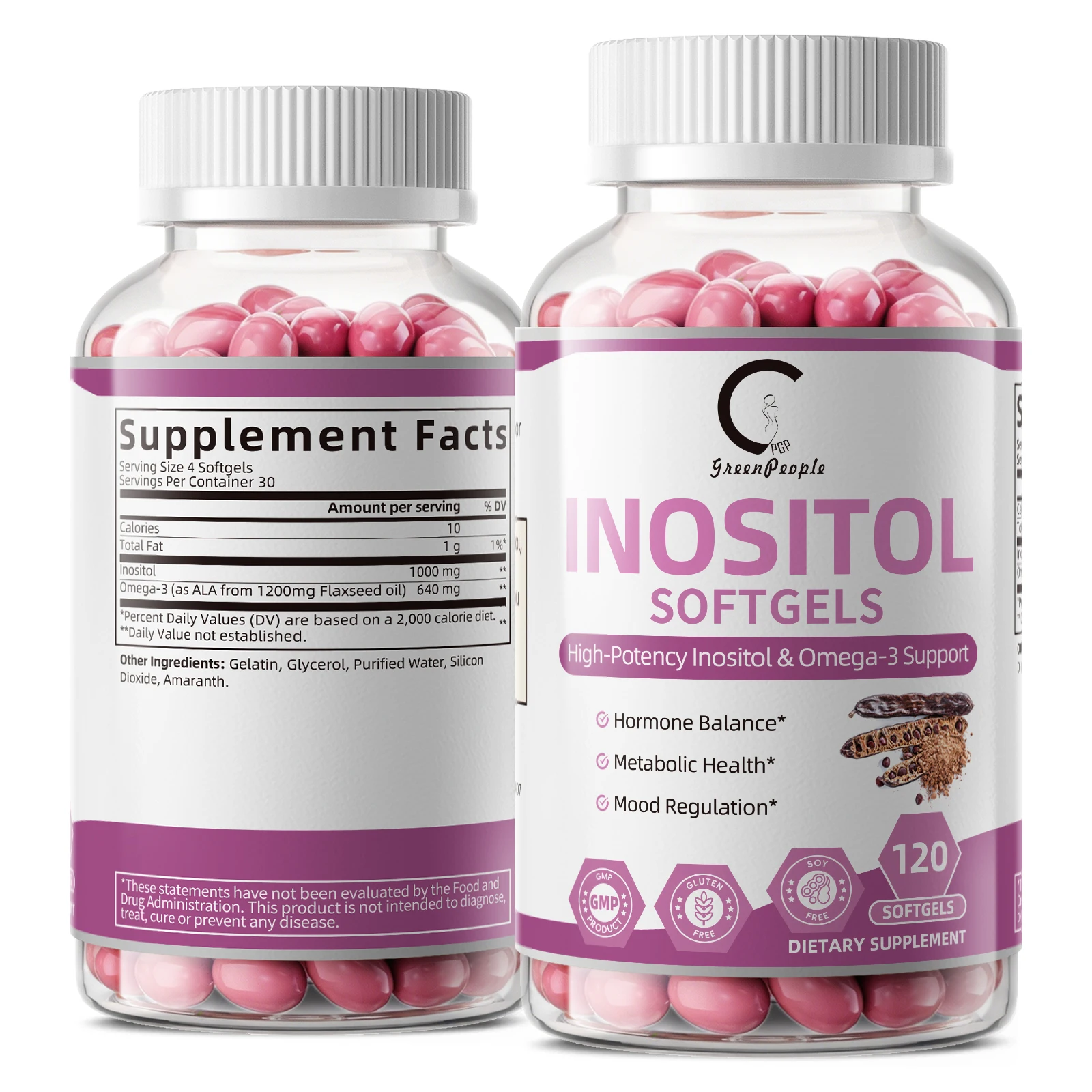 120PCS Inositol Capsule with Omega-3 Supports Ovarian Function,Hormone Balance,Fertility Supplements for Women
120PCS Inositol Capsule with Omega-3 Supports Ovarian Function,Hormone Balance,Fertility Supplements for Women