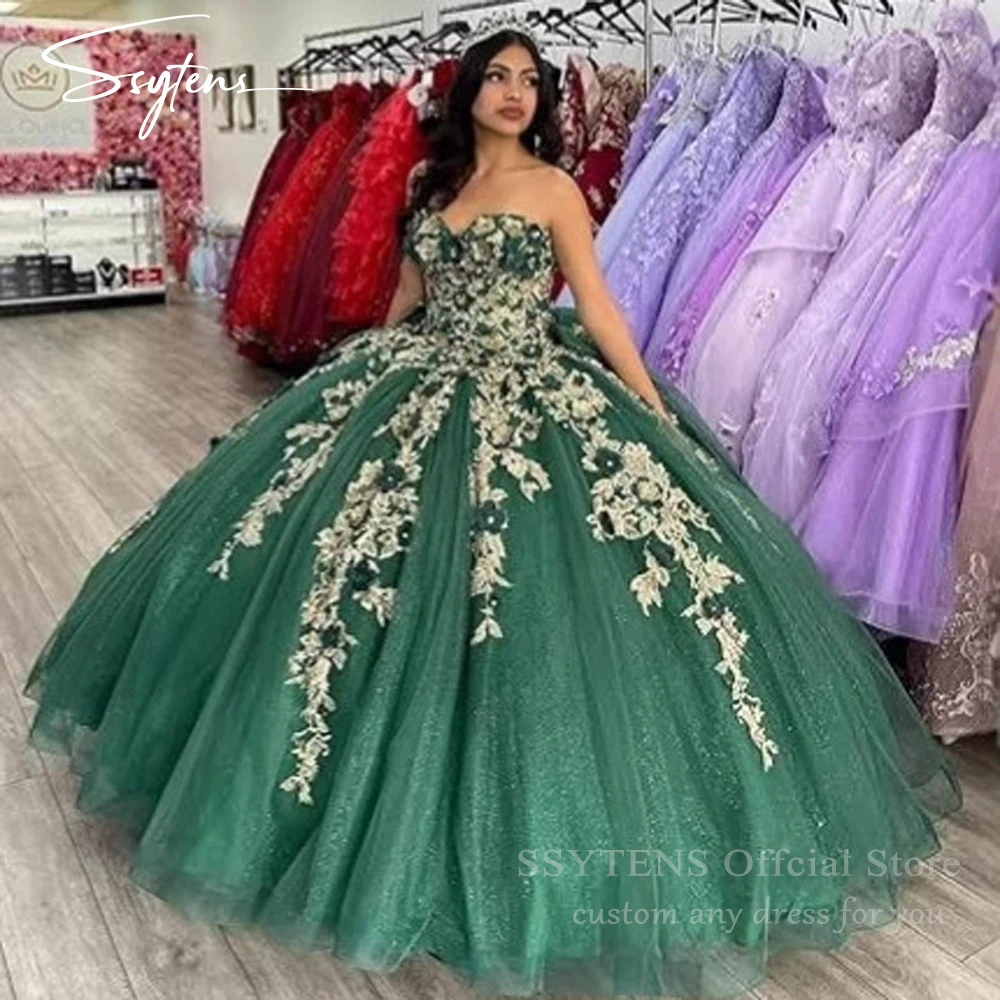 SSYTENS Emerald Green Quinceanera Ball Gowns Appliques Lace Beading Princess Birthday Party Gown Vestidos De 15 Anos Customized
SSYTENS Emerald Green Quinceanera Ball Gowns Appliques Lace Beading Princess Birthday Party Gown Vestidos De 15 Anos Customized