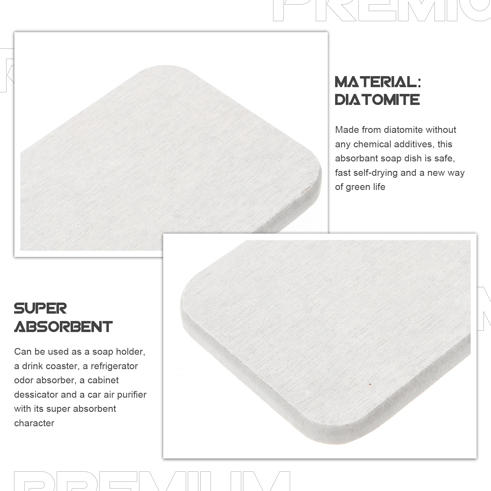 2pcs Natural Diatomite Fast Water Absorption Quick Drying Holder For Bathroom Shower Sink Odor Absorber Reusable Dish Water
2pcs Natural Diatomite Fast Water Absorption Quick Drying Holder For Bathroom Shower Sink Odor Absorber Reusable Dish Water