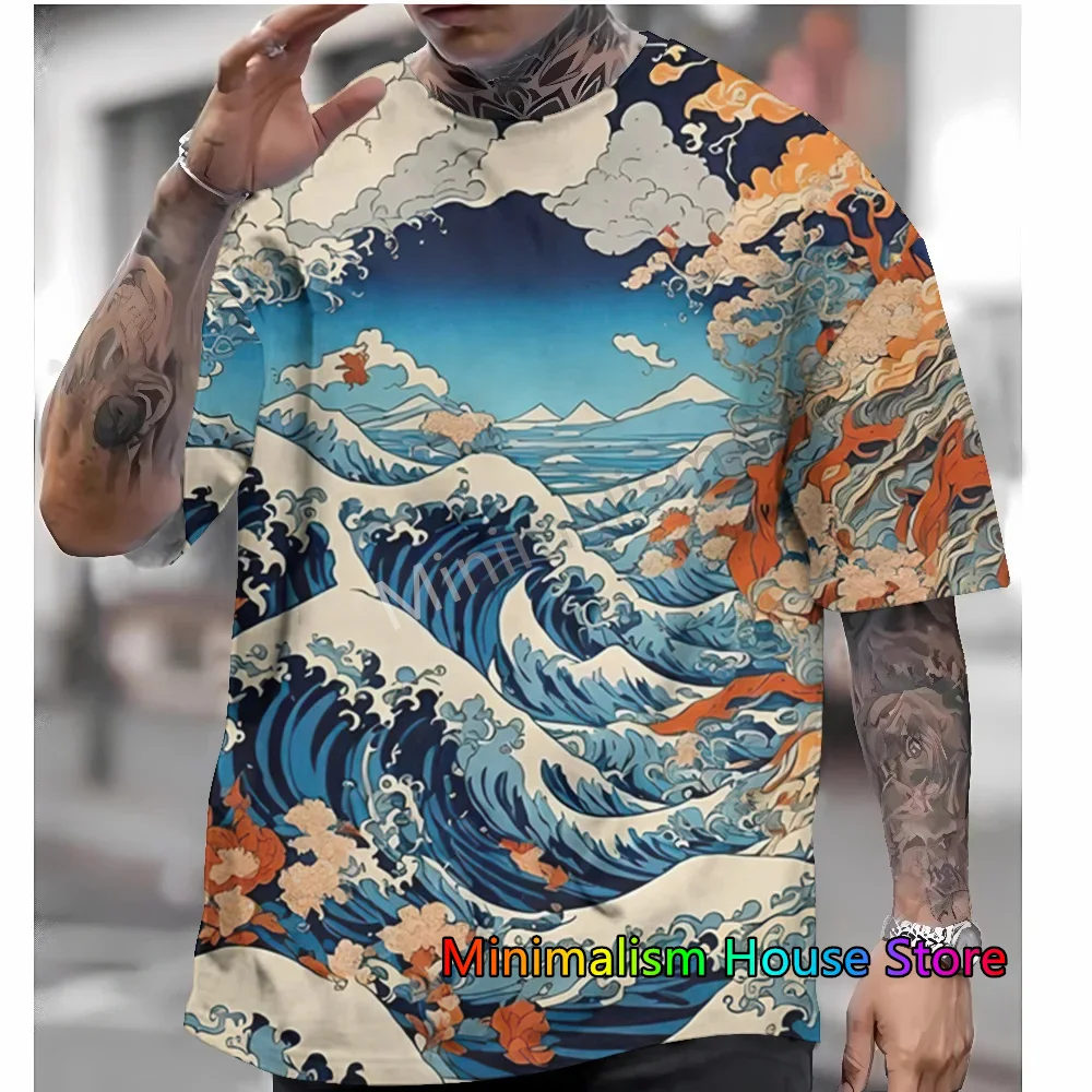 2024 New Men‘s T Shirts Short Sleeve Tops Japanese Style Ukiyoe Graphic Clothing Oversized Summer Apparel Street Male T-Shirt
2024 New Men‘s T Shirts Short Sleeve Tops Japanese Style Ukiyoe Graphic Clothing Oversized Summer Apparel Street Male T-Shirt
