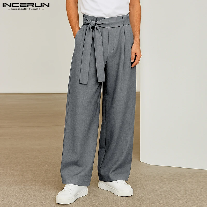 Men Straight Pants Solid Color Lace Up Joggers Casual Trousers Men Joggers Oversize 2025 Streetwear Fashion Long Pants INCERUN
Men Straight Pants Solid Color Lace Up Joggers Casual Trousers Men Joggers Oversize 2025 Streetwear Fashion Long Pants INCERUN