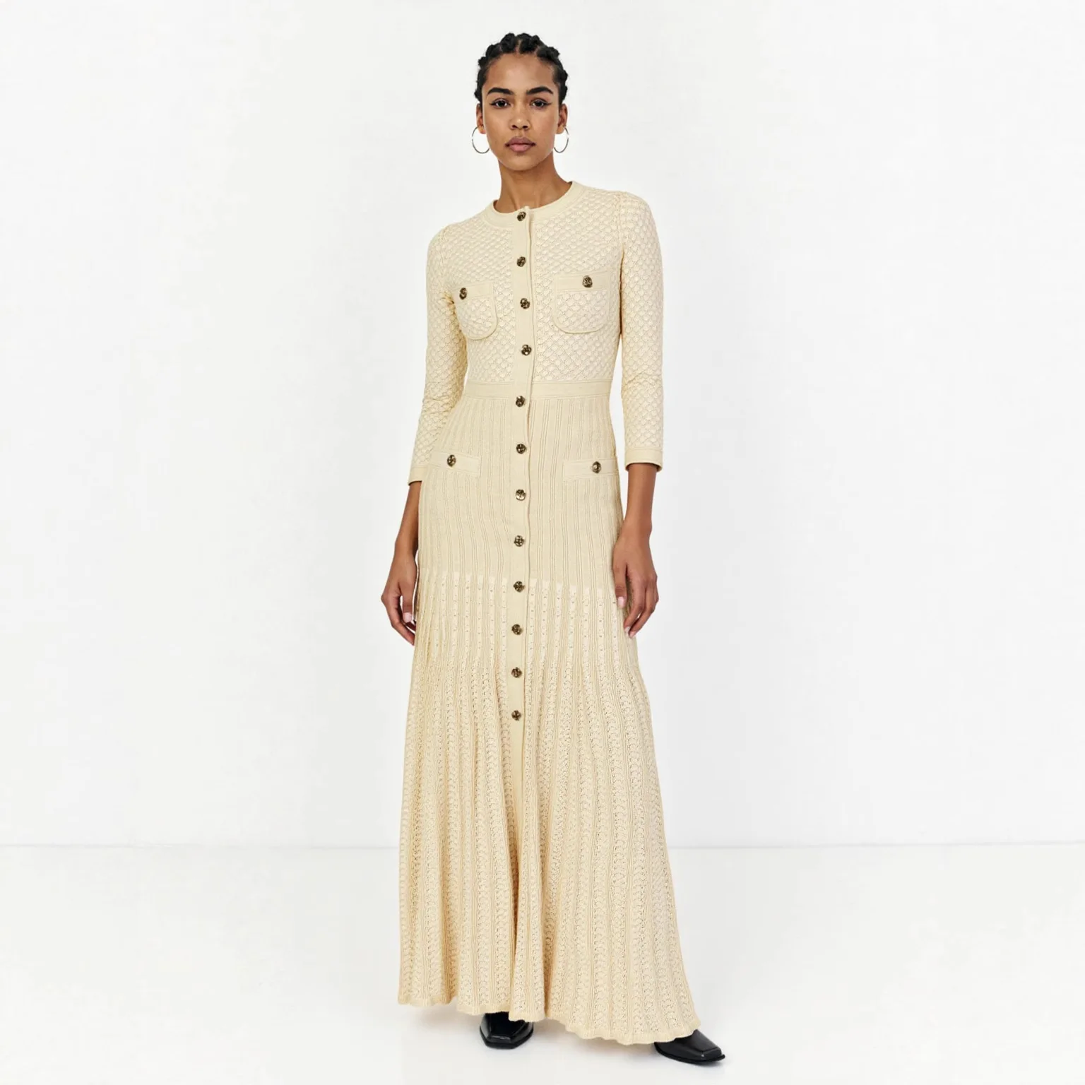 MaSande Cross-Border Hollow out Long Dress round Neck Single Button Wrap Body Slim Knitted mid Waist A-Line Skirt
MaSande Cross-Border Hollow out Long Dress round Neck Single Button Wrap Body Slim Knitted mid Waist A-Line Skirt