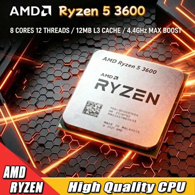 AMD Ryzen 5 3600 AMD R5 3600 CPU 6-Core 12-Thread 4.4GHz Unlocked Desktop Processor Socket AM4 Gaming CPU Without Package
AMD Ryzen 5 3600 AMD R5 3600 CPU 6-Core 12-Thread 4.4GHz Unlocked Desktop Processor Socket AM4 Gaming CPU Without Package