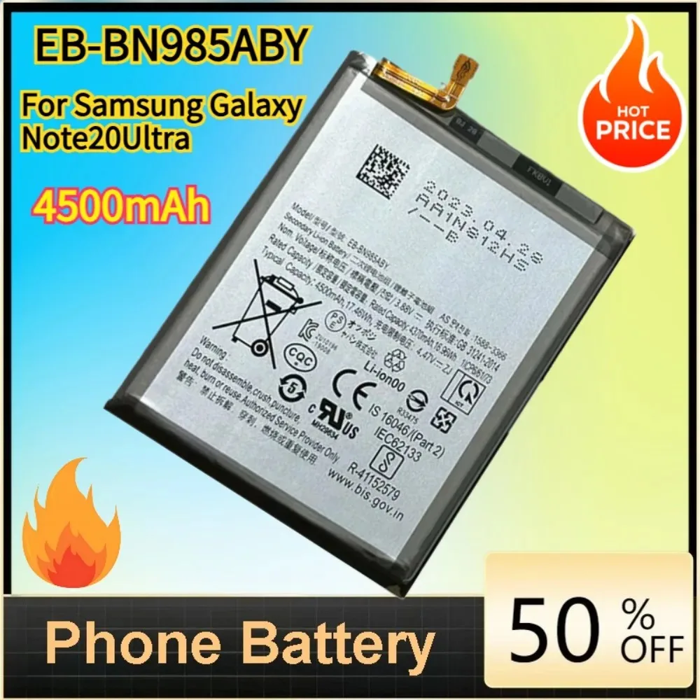 4500mAh EB-BN985ABY Compatible with Samsung Galaxy Note 20 Ultra Replacement Battery High Capacity Li-ion Phone Battery
4500mAh EB-BN985ABY Compatible with Samsung Galaxy Note 20 Ultra Replacement Battery High Capacity Li-ion Phone Battery