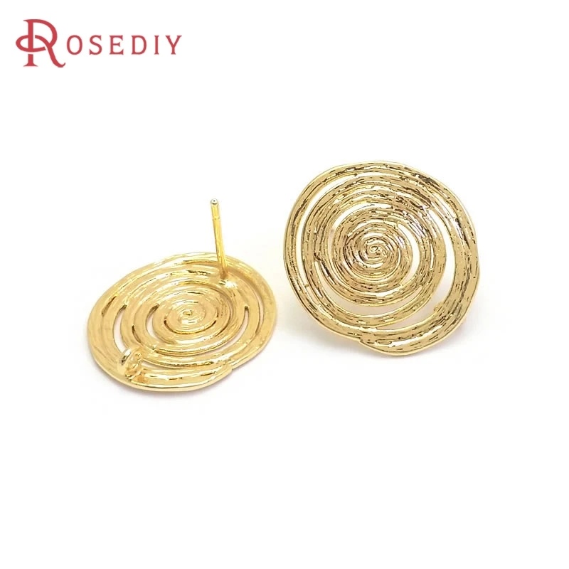 6PCS 18K Gold Color Brass Roll Pattern Stud Earrings Pins High Quality Jewelry Making Diy Accessories
6PCS 18K Gold Color Brass Roll Pattern Stud Earrings Pins High Quality Jewelry Making Diy Accessories