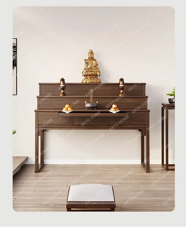 black walnut wood offering table incense altar household three-tier buddhist table solid wood incense offering
black walnut wood offering table incense altar household three-tier buddhist table solid wood incense offering