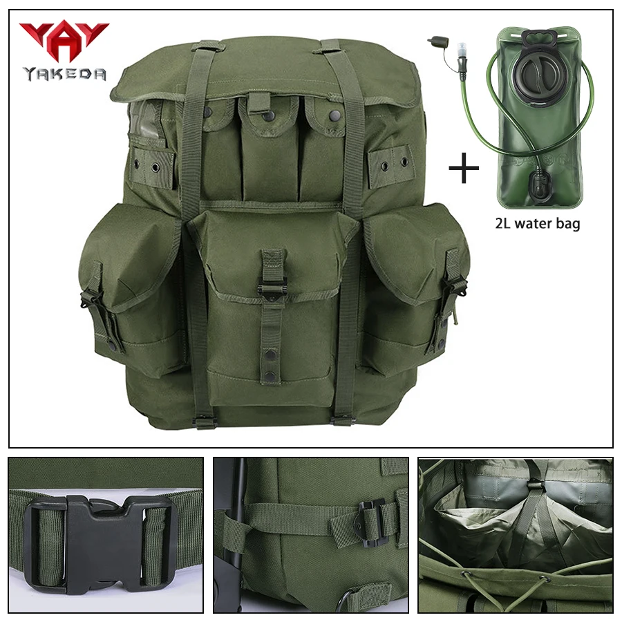 YAKEDA Outdoor Sports Multi functional Backpack with Metal Support Structure Comes with 2L Water Bag and Aqueduct
YAKEDA Outdoor Sports Multi functional Backpack with Metal Support Structure Comes with 2L Water Bag and Aqueduct