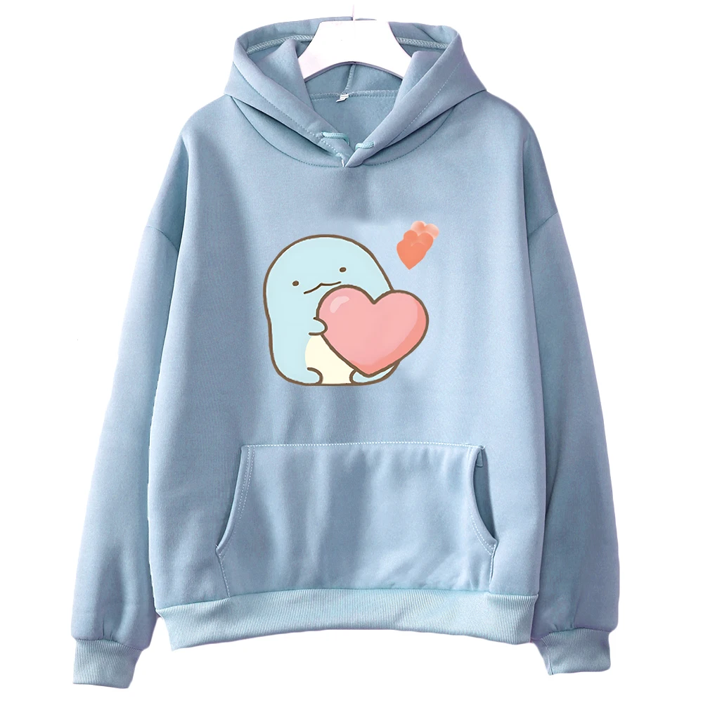 Sumikko Gurashi Cartoon Dinasour whit Heart Hoodies Women Kawaii Graphic Printed Sweatshirt Long Sleeve Autumn/Winter Hooded Top
Sumikko Gurashi Cartoon Dinasour whit Heart Hoodies Women Kawaii Graphic Printed Sweatshirt Long Sleeve Autumn/Winter Hooded Top