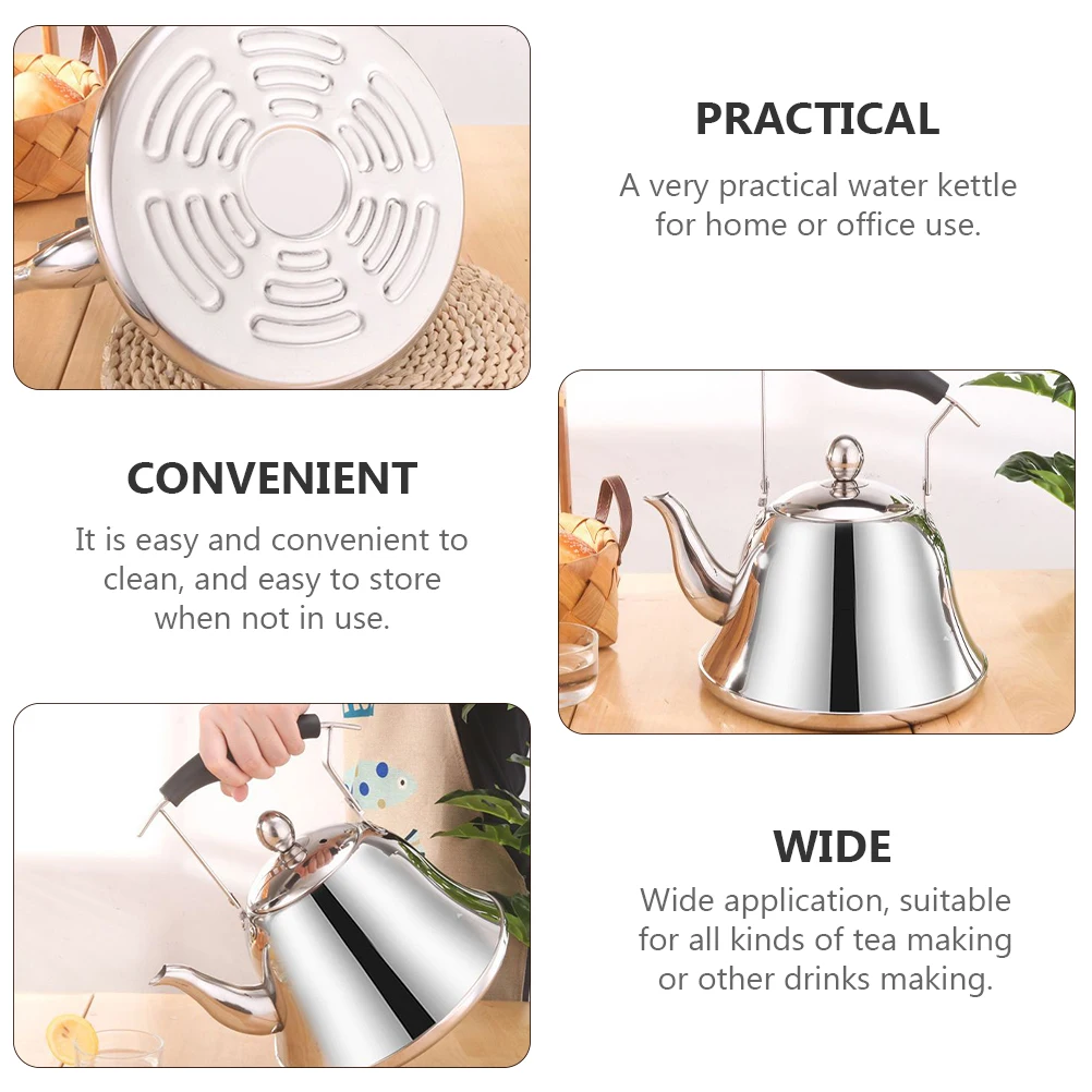 Stainless Steel Water Kettle Thickened Teakettles Household Silver High Temperature Cleaning Easy Hold Carry Practical Home
Stainless Steel Water Kettle Thickened Teakettles Household Silver High Temperature Cleaning Easy Hold Carry Practical Home