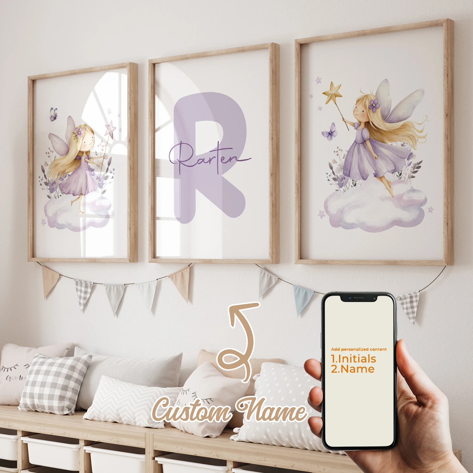 Modern Personalized Name Custom Purple Elf Butterfly Cloud Wall Art Print Canvas Painting Poster Picture For Kid Room Home Decor
Modern Personalized Name Custom Purple Elf Butterfly Cloud Wall Art Print Canvas Painting Poster Picture For Kid Room Home Decor