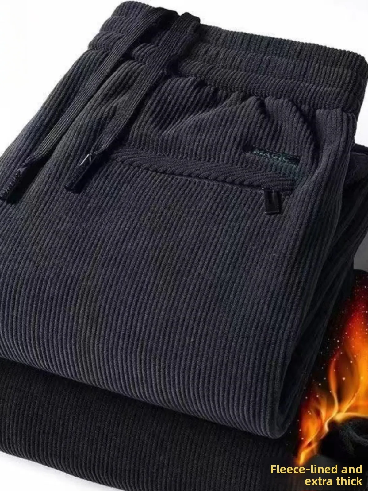 Мужские повседневные брюки на флисовой подкладке с манжетами, свободного кроя, спортивные, универсальные, длинные, осенне-зимние, утепленные, черные
Мужские повседневные брюки на флисовой подкладке с манжетами, свободного кроя, спортивные, универсальные, длинные, осенне-зимние, утепленные, черные