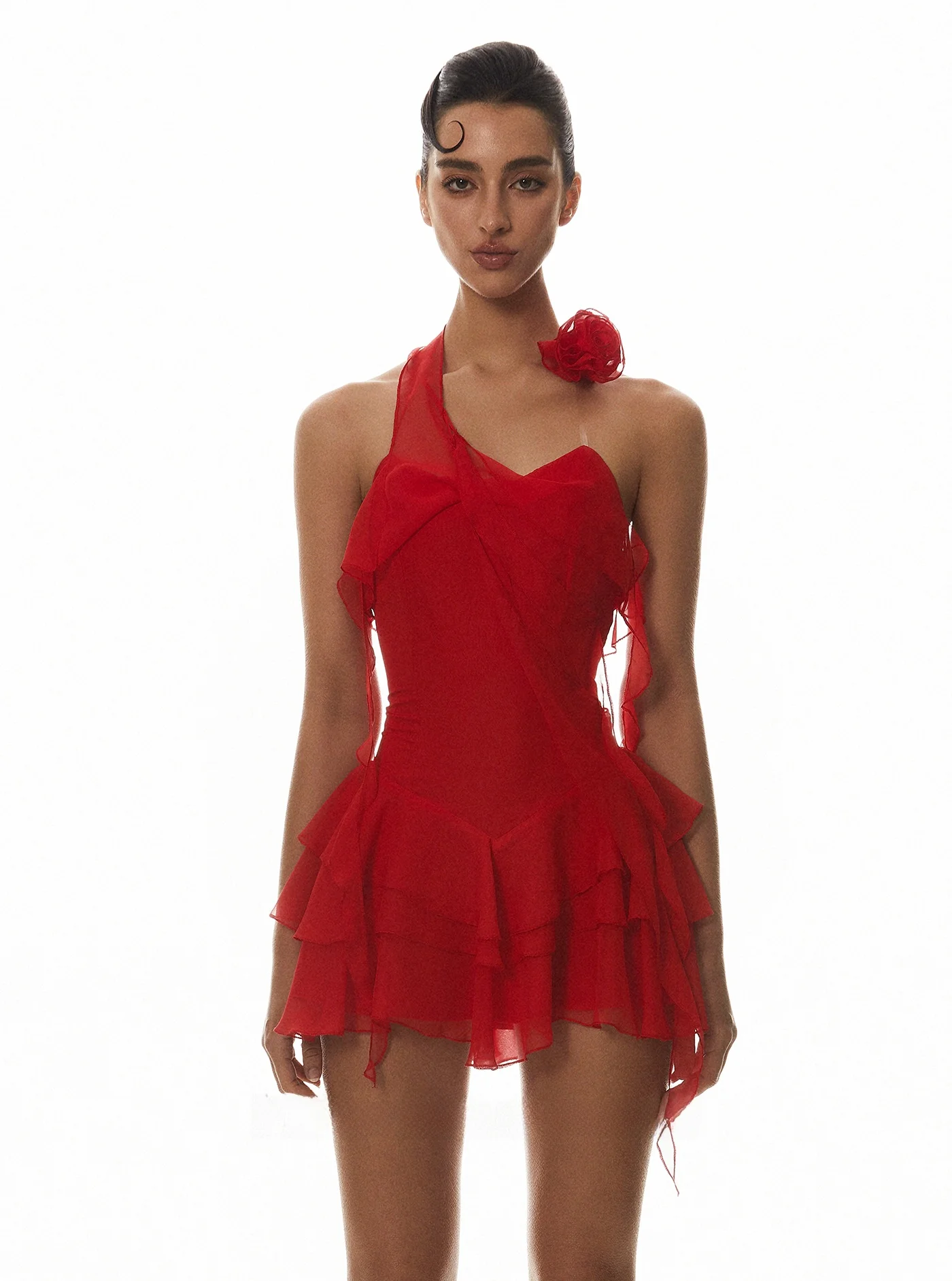 Ele Red Rose Multi-Layered Drifting Dr Sexy Summer Polyester Fiber Svel Women's Dr Travel Suitable
Ele Red Rose Multi-Layered Drifting Dr Sexy Summer Polyester Fiber Svel Women's Dr Travel Suitable