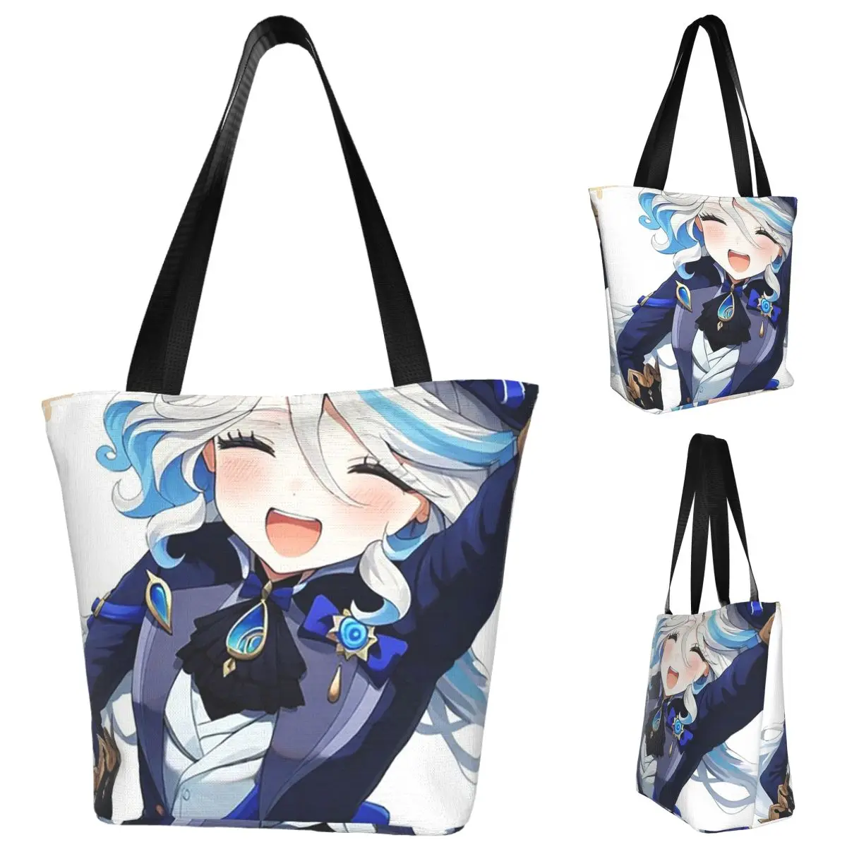 Furina Genshin Impact Shopping Tote Bag Canvas Large Capacity Shoulder Bags Shopper Grocery Handbag for Women
Furina Genshin Impact Shopping Tote Bag Canvas Large Capacity Shoulder Bags Shopper Grocery Handbag for Women