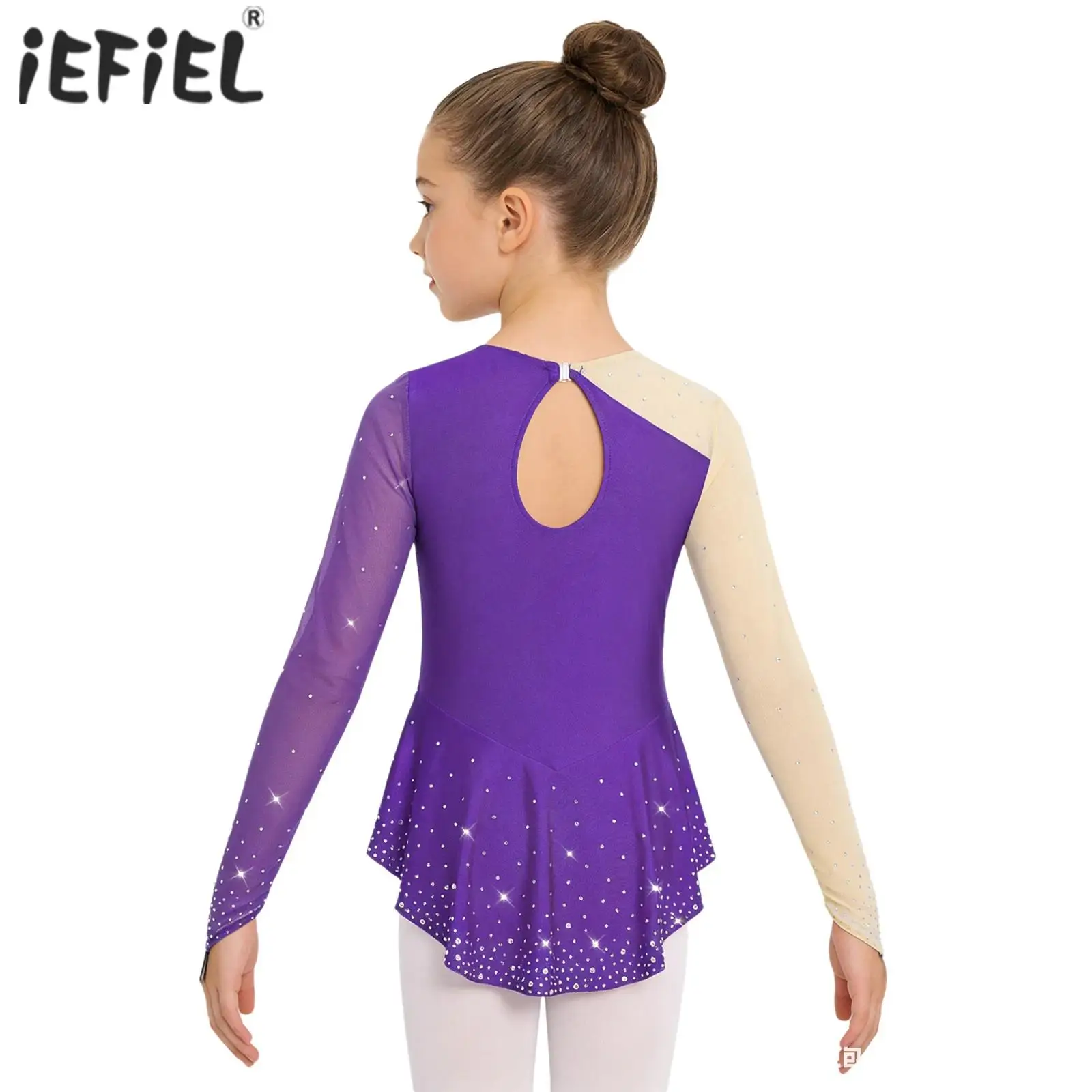 Kids Girls Ballet Jersey Lyrical Dance Costume Shiny Rhinestones Long Sleeves Finger Holes Mesh Gymnastics Figure Skating Dress
Kids Girls Ballet Jersey Lyrical Dance Costume Shiny Rhinestones Long Sleeves Finger Holes Mesh Gymnastics Figure Skating Dress